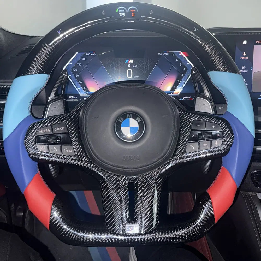 M-Color Leather LED Steering Wheel For BMW G Series