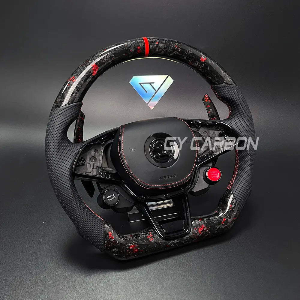Custom Forged Carbon Fiber Steering Wheel For Skoda VRS