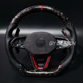 Forged Carbon Fiber Steering Wheel Fit For VW Golf R GTI