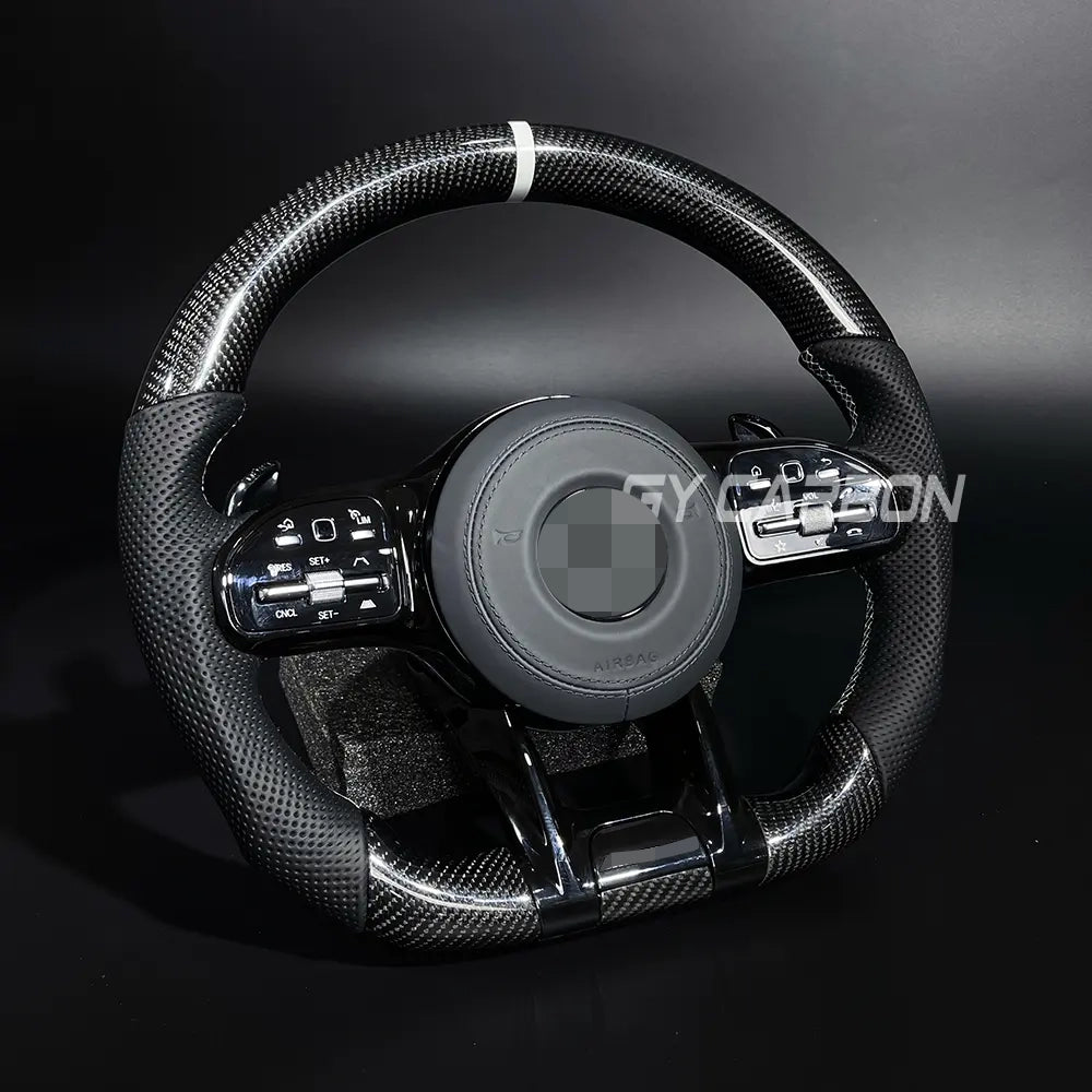 Carbon Fiber Steering Wheel For Mercedes Benz W204 W205 W166 W212 W220 W221 W222 C117 C43 C63 Old Upgrade New