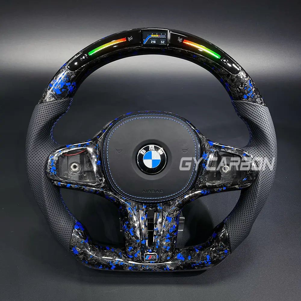 Forged Carbon Fiber LED Steering Wheel For BMW G Series X3-X5 M3-M5