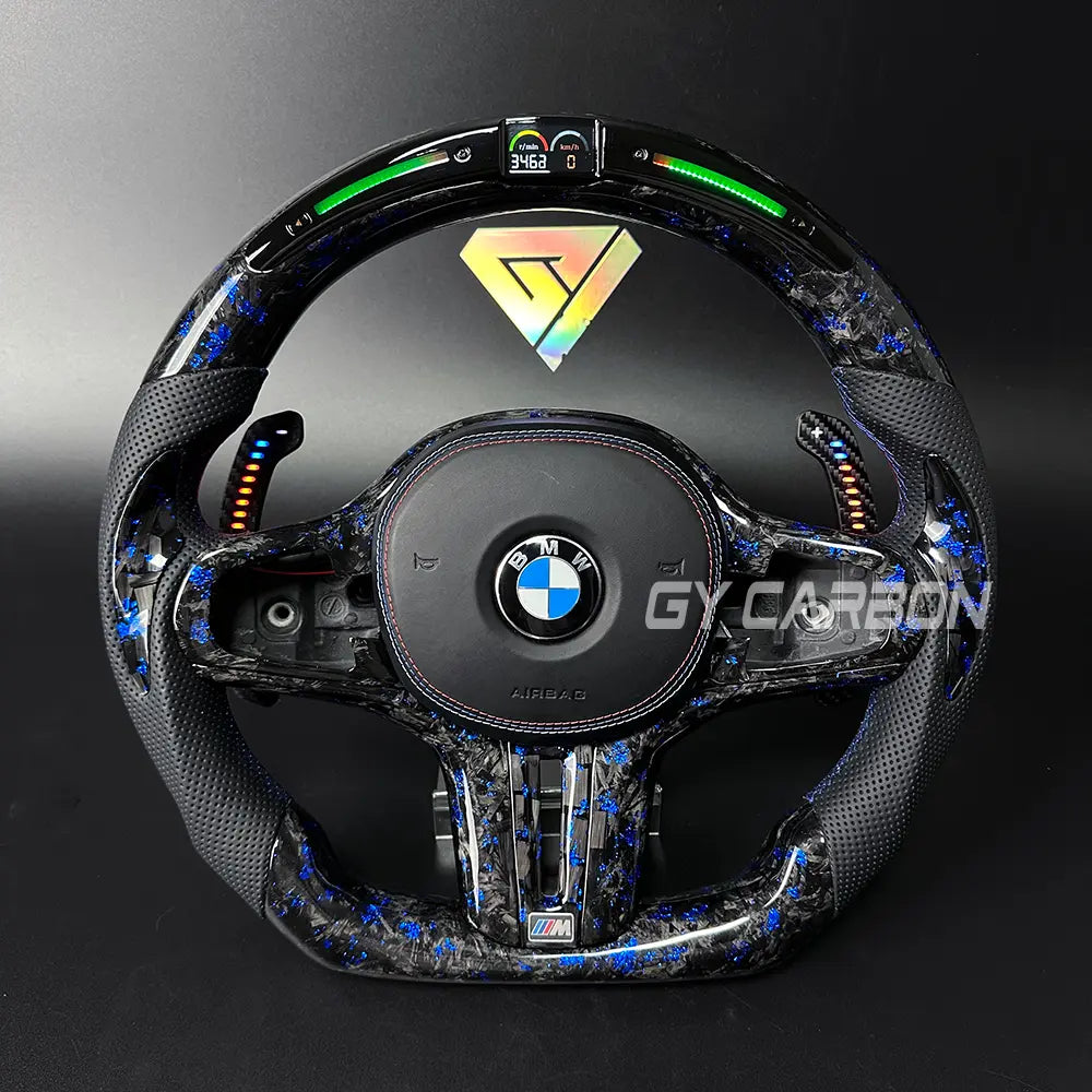 Forged Carbon Fiber LED Steering Wheel For BMW M2 M3 M4 M5 M6 X3-X6
