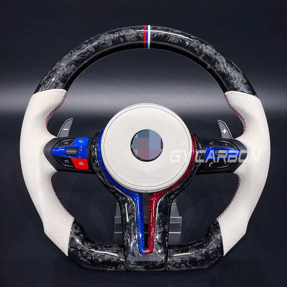 Custom Forged Carbon Fiber Steering Wheel For BMW M1-M7 1-7 Series Upgrade Plug and Play