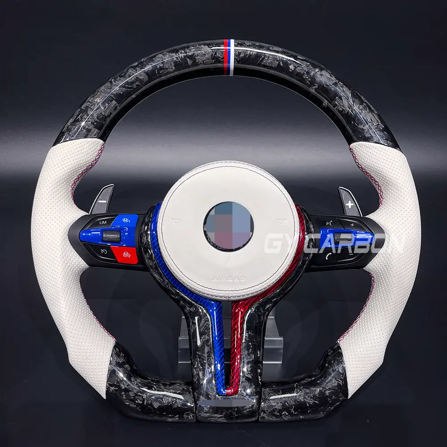 Custom Forged Carbon Fiber Steering Wheel For BMW M1-M7 1-7 Series Upgrade Plug and Play