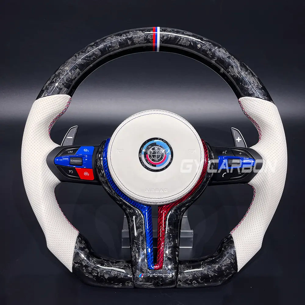 Custom Forged Carbon Fiber Steering Wheel For BMW M1-M7 1-7 Series Upgrade Plug and Play