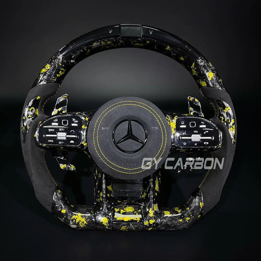 LED Steering Wheel For Mercedes Benz AMG C63 E63 GLA GLC GLE Upgrade
