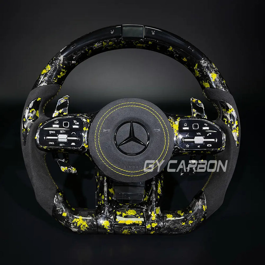 LED Steering Wheel For Mercedes Benz AMG C63 E63 GLA GLC GLE Upgrade