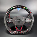 Forged Carbon Fiber LED Steering Wheel Fit For VW Golf MK8/8.5