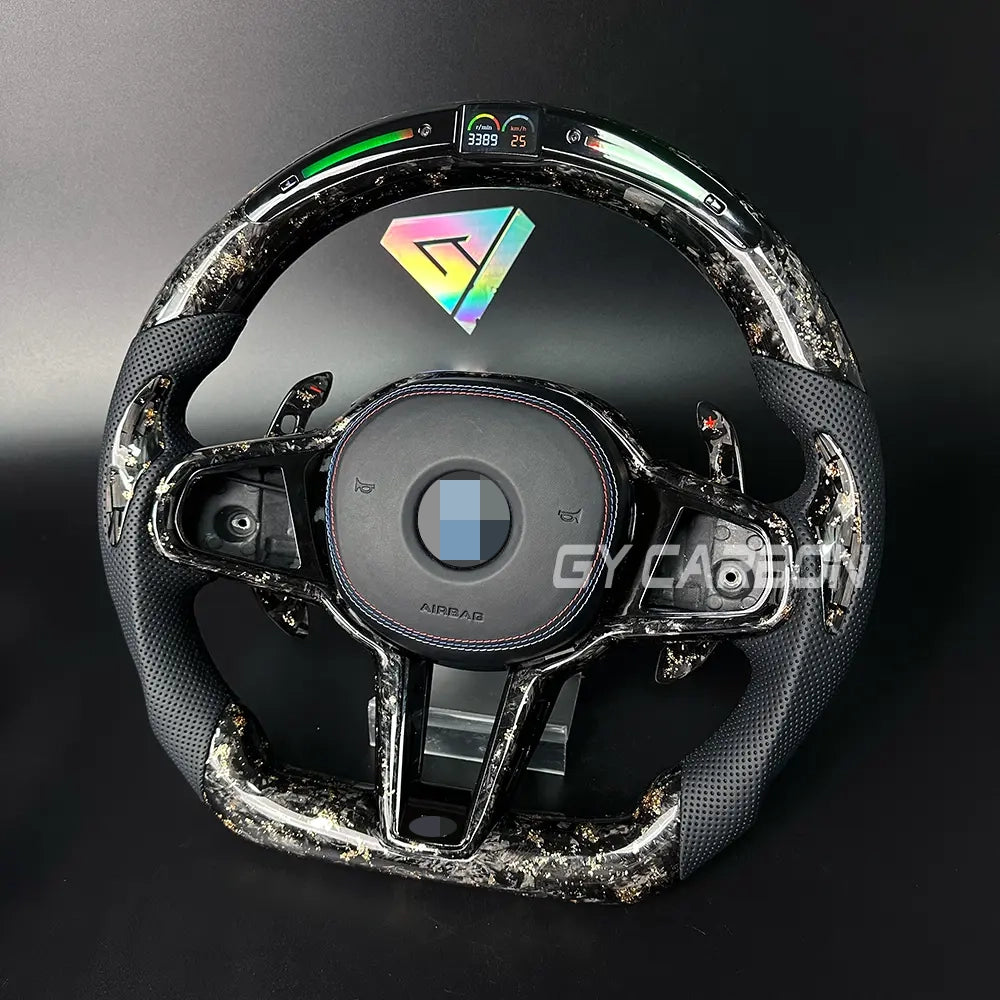 Forged Carbon Fiber LED Steering Wheel For BMW CS Series