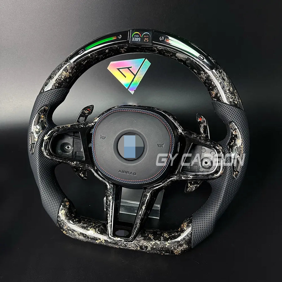 Forged Carbon Fiber LED Steering Wheel For BMW CS Series