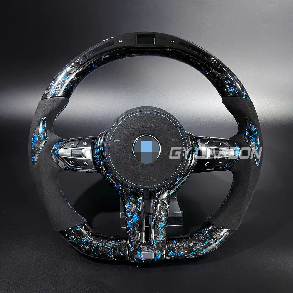 LED Steering Wheel For BMW M2-M7 X1-X7 Custom Forged Carbon Fiber