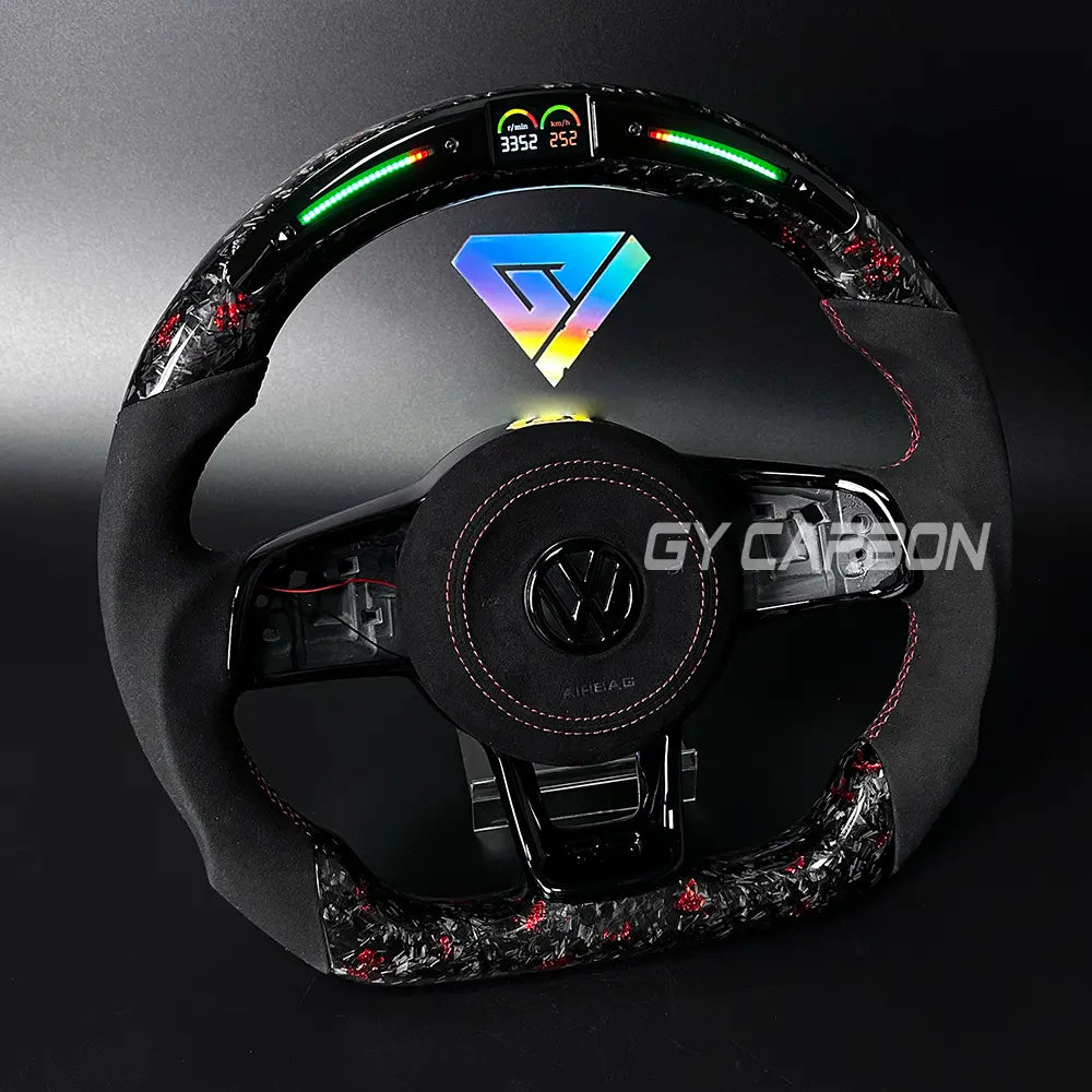 Custom LED Steering Wheel For VW Golf R MK7 Mk7.5 GTI GTD