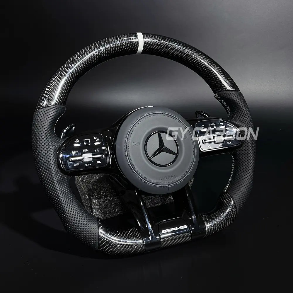 Carbon Fiber Steering Wheel For Mercedes Benz W204 W205 W166 W212 W220 W221 W222 C117 C43 C63 Old Upgrade New