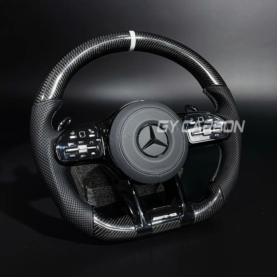 Carbon Fiber Steering Wheel For Mercedes Benz W204 W205 W166 W212 W220 W221 W222 C117 C43 C63 Old Upgrade New