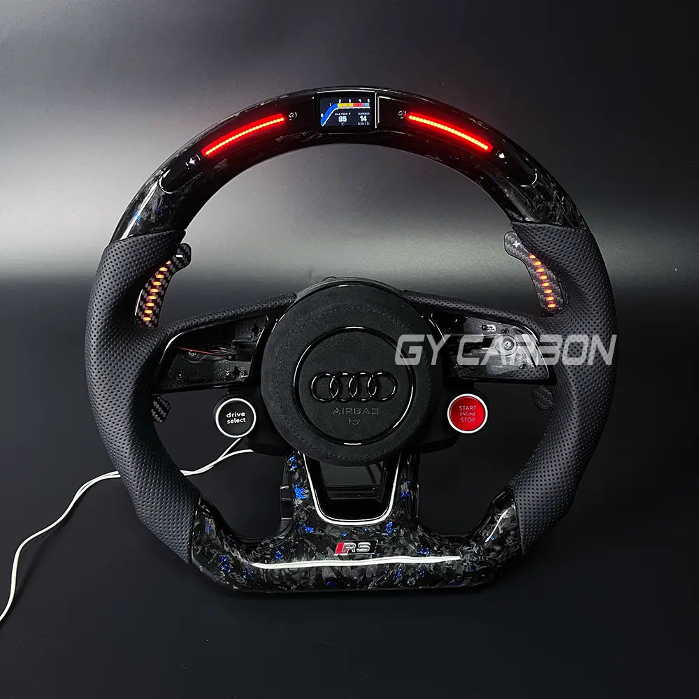 LED Steering Wheel Fit For Audi RS3 RS4 RS5 S3 S4 S5 A3 A4 A5 2016-2022
