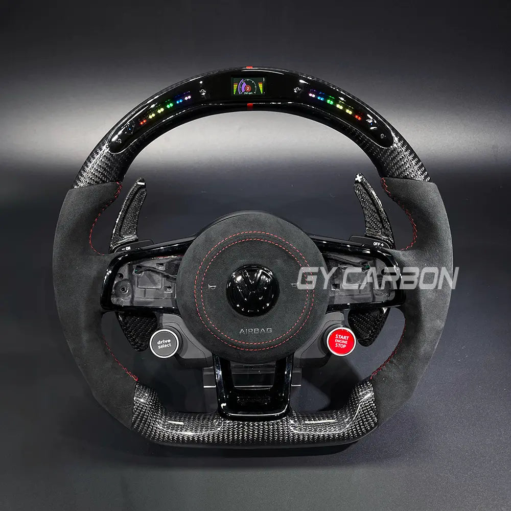 LED Steering Wheel For VW Golf R MK7 Mk7.5 GTE GTD