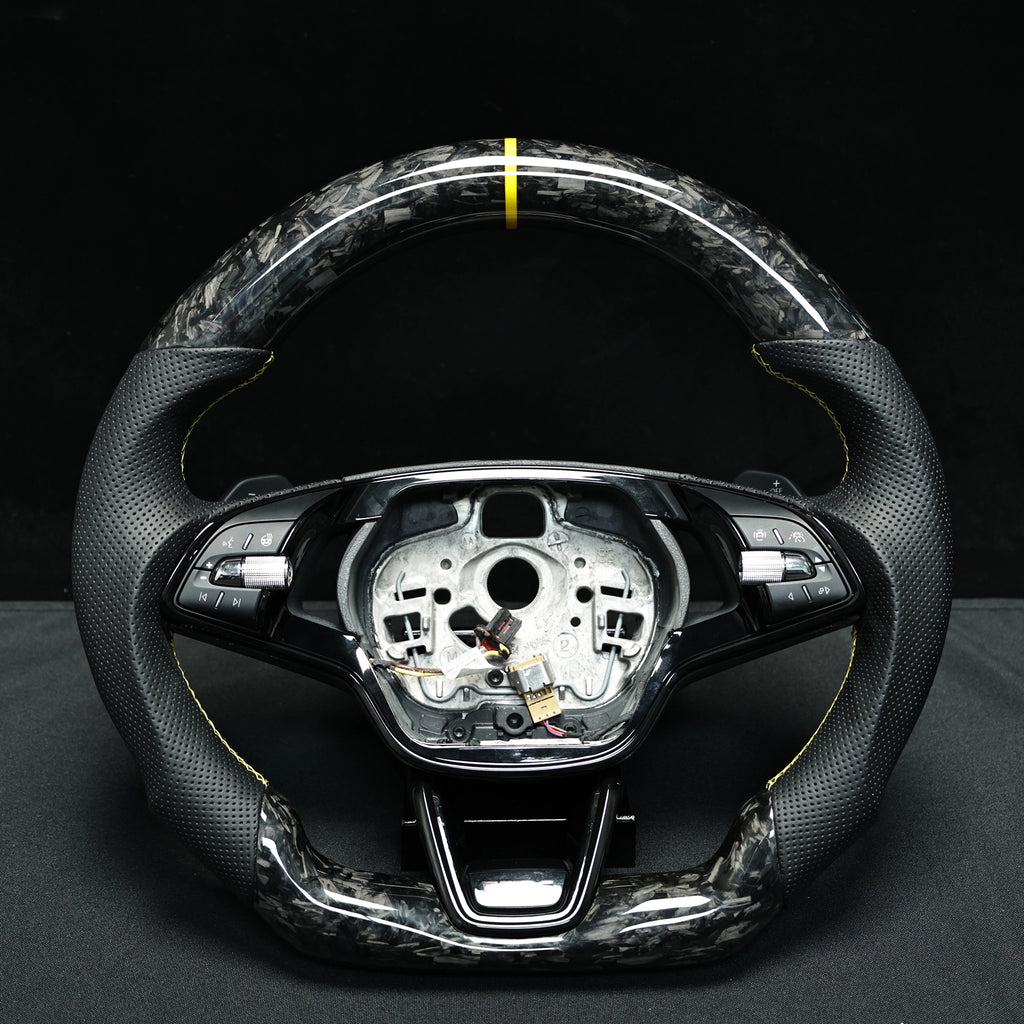 Custom Steering Wheel For Skoda VRS Octavia A8 MK4