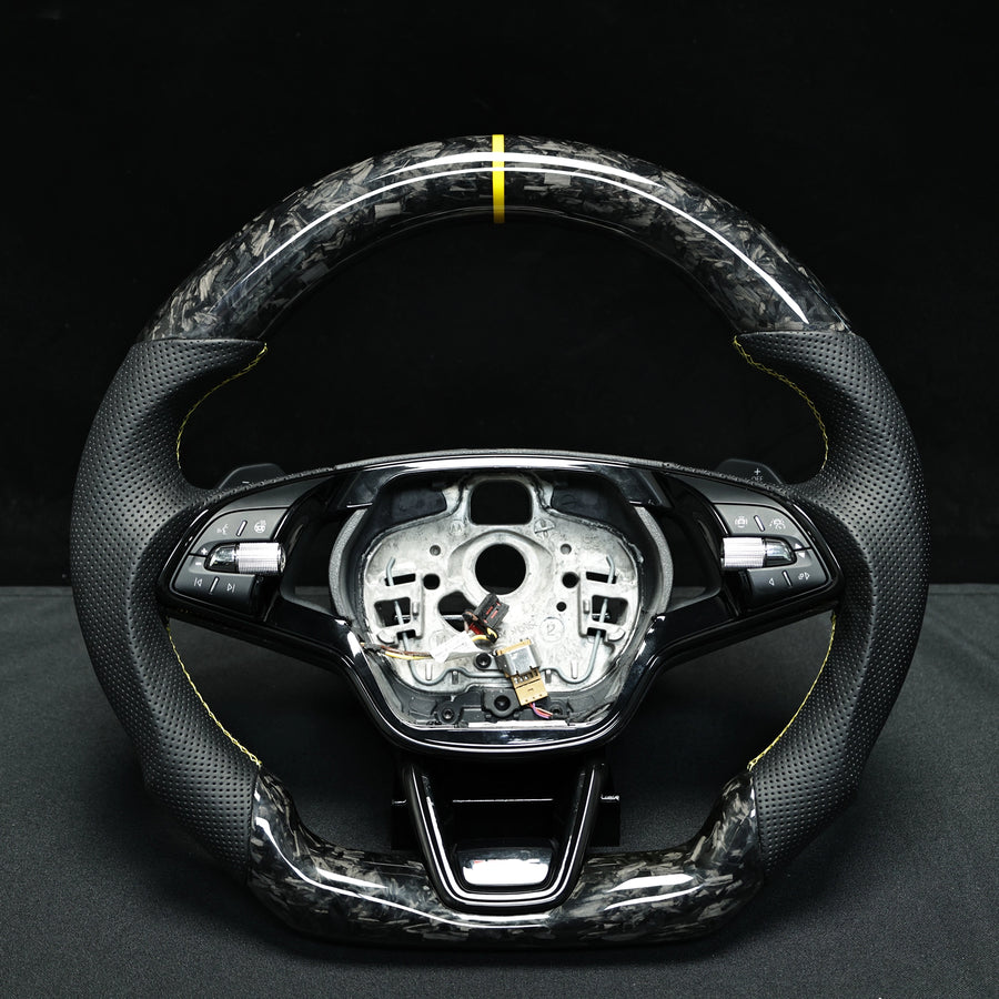 Custom Steering Wheel For Skoda VRS Octavia A8 MK4