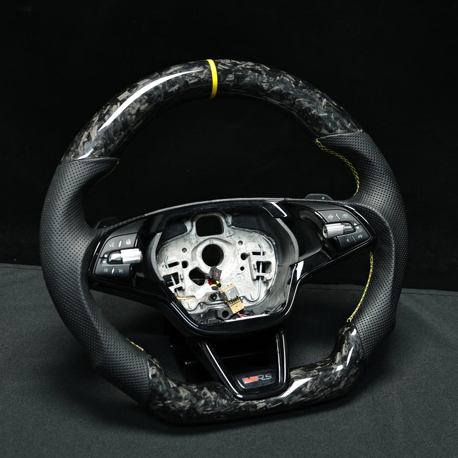 Custom Steering Wheel For Skoda VRS Octavia A8 MK4