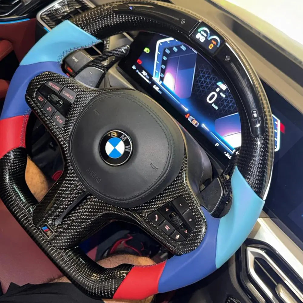 M-Color Leather LED Steering Wheel For BMW G Series