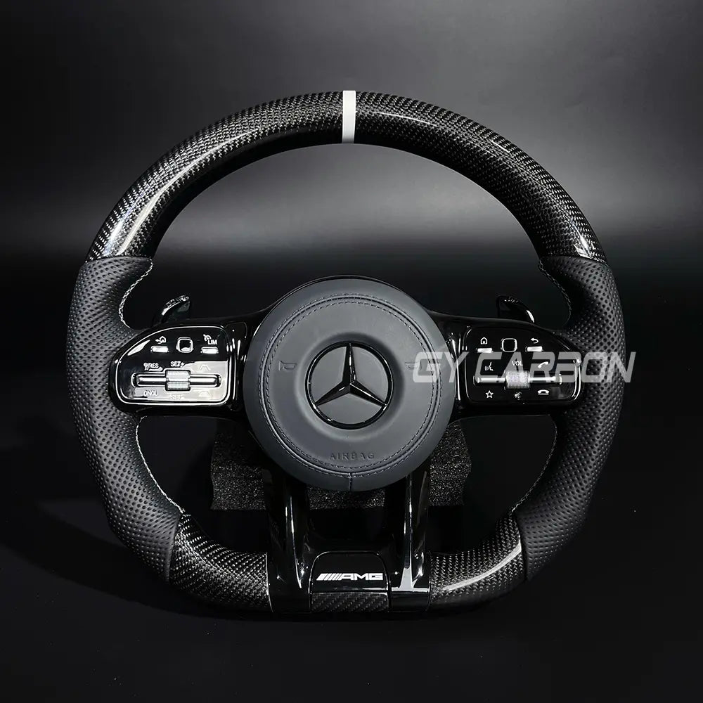 Carbon Fiber Steering Wheel For Mercedes Benz W204 W205 W166 W212 W220 W221 W222 C117 C43 C63 Old Upgrade New