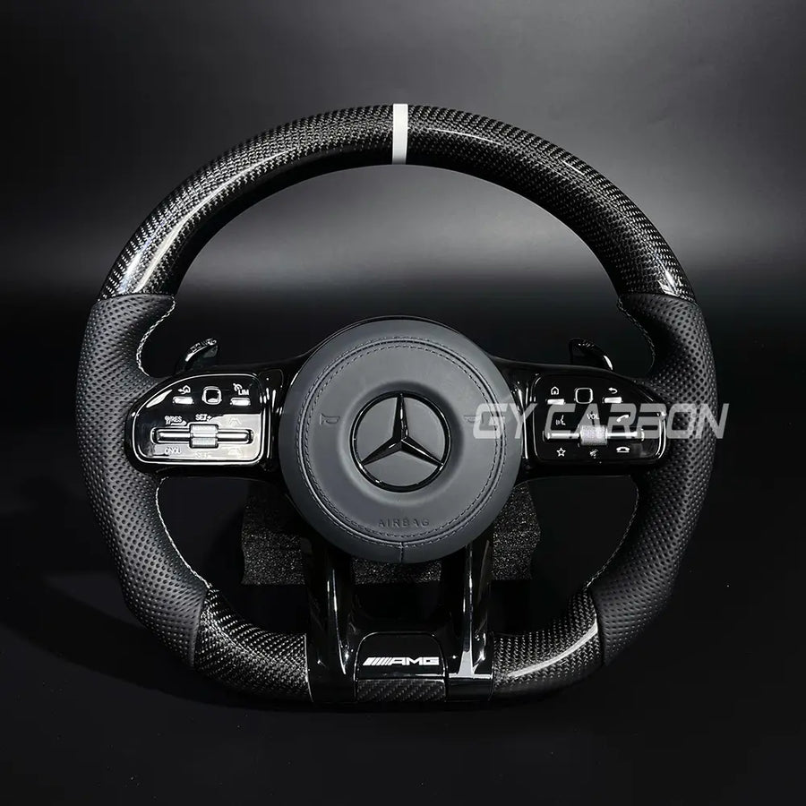 Carbon Fiber Steering Wheel For Mercedes Benz W204 W205 W166 W212 W220 W221 W222 C117 C43 C63 Old Upgrade New