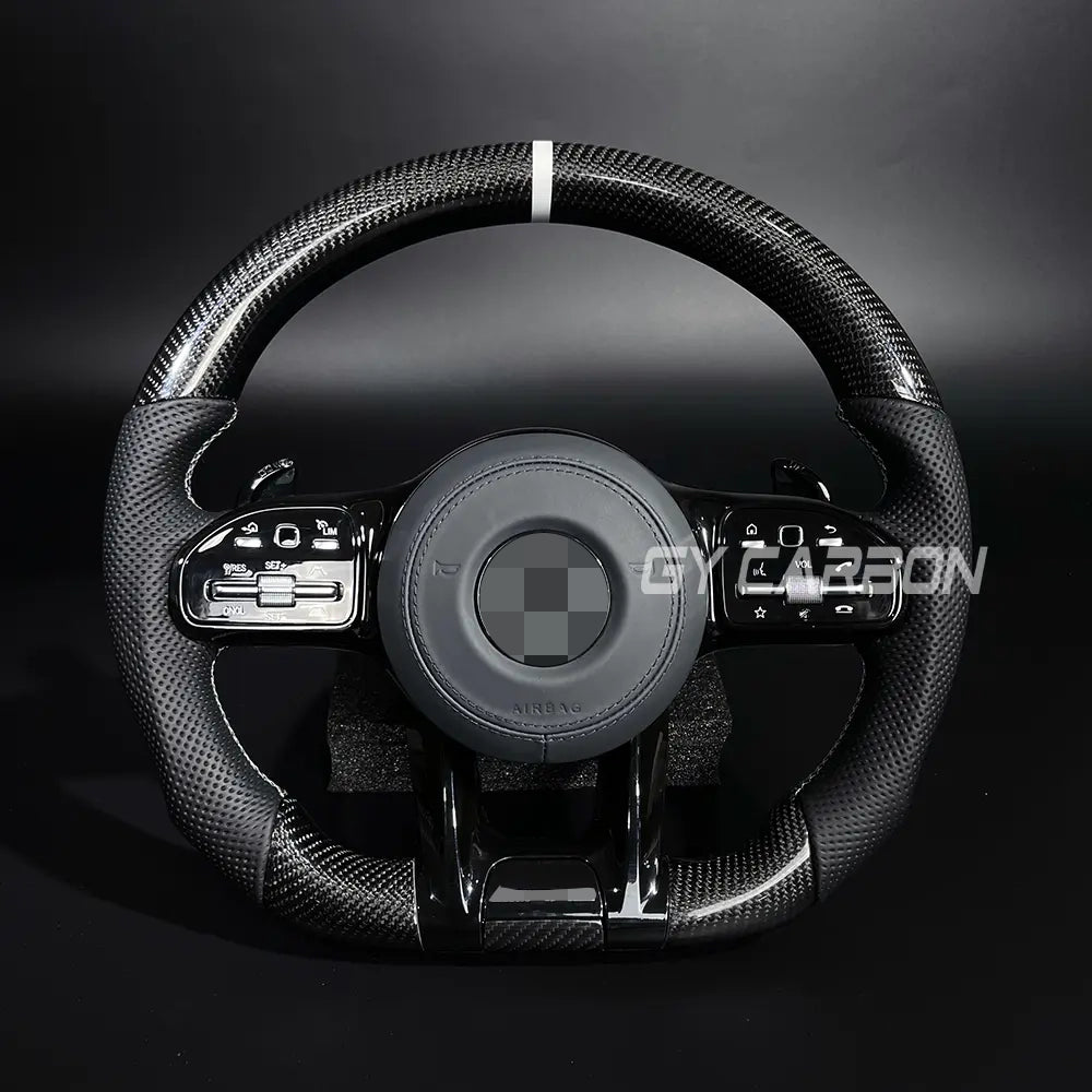 Carbon Fiber Steering Wheel For Mercedes Benz W204 W205 W166 W212 W220 W221 W222 C117 C43 C63 Old Upgrade New