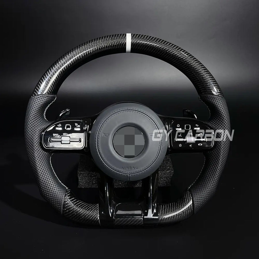 Carbon Fiber Steering Wheel For Mercedes Benz W204 W205 W166 W212 W220 W221 W222 C117 C43 C63 Old Upgrade New