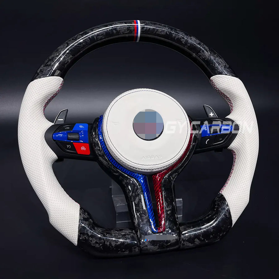 Custom Forged Carbon Fiber Steering Wheel For BMW M1-M7 1-7 Series Upgrade Plug and Play