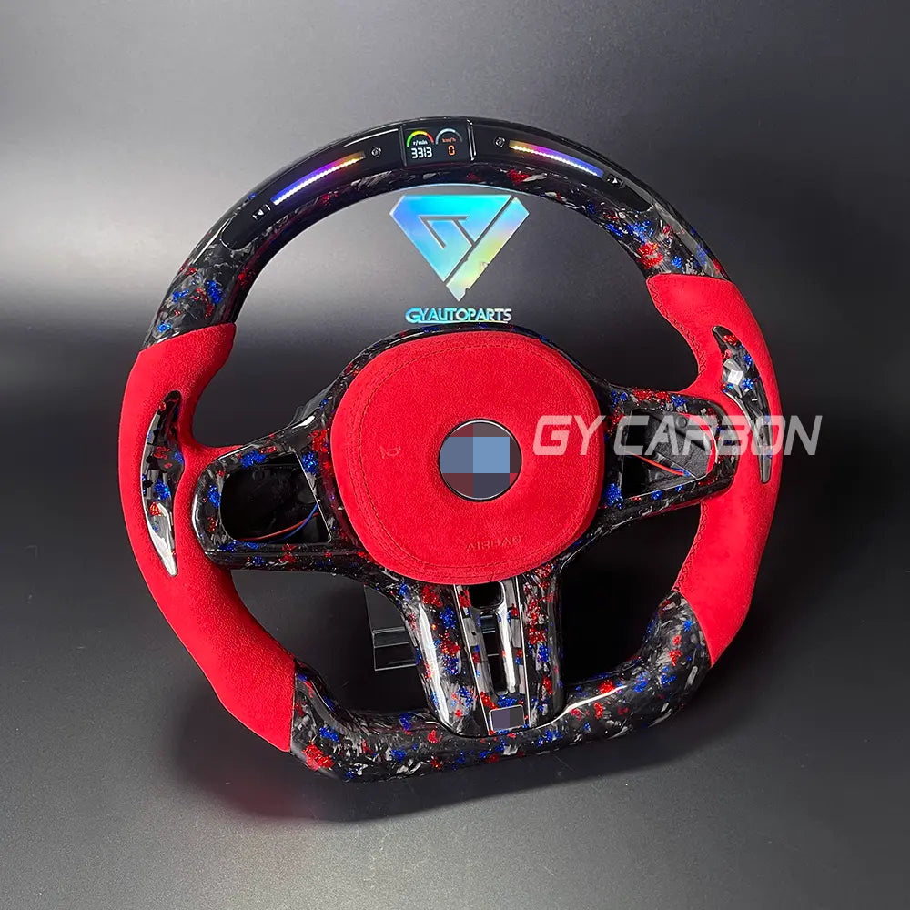 Forged Carbon Fiber LED Steering Wheel For BMW G30 G31 G32 G38 G02 G87 G80 G82 G42 G20 M3-M5
