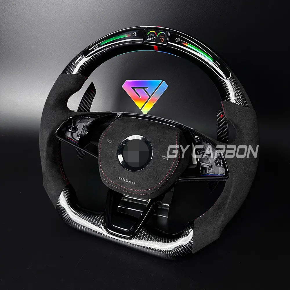 LED Steering Wheel For Skoda VRS Octavia A8 MK4 ENYAQ IV RS