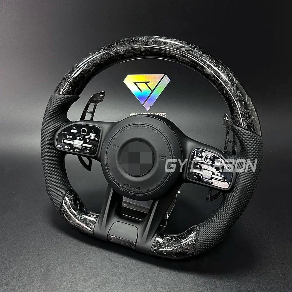 Forged Carbon Fiber Steering Wheel For Mercedes-Benz AMG C63 E63 A/C/E-Class W212 W205 W204 W213