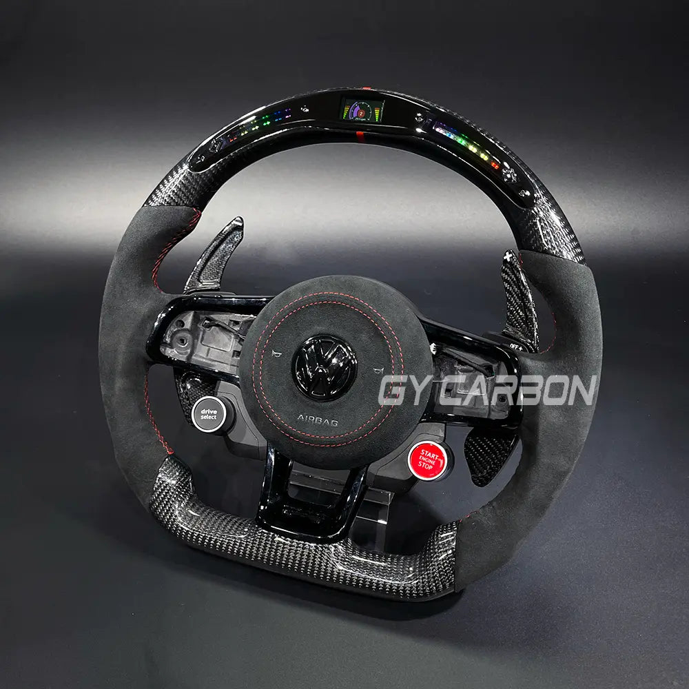 LED Steering Wheel For VW Golf R MK7 Mk7.5 GTE GTD