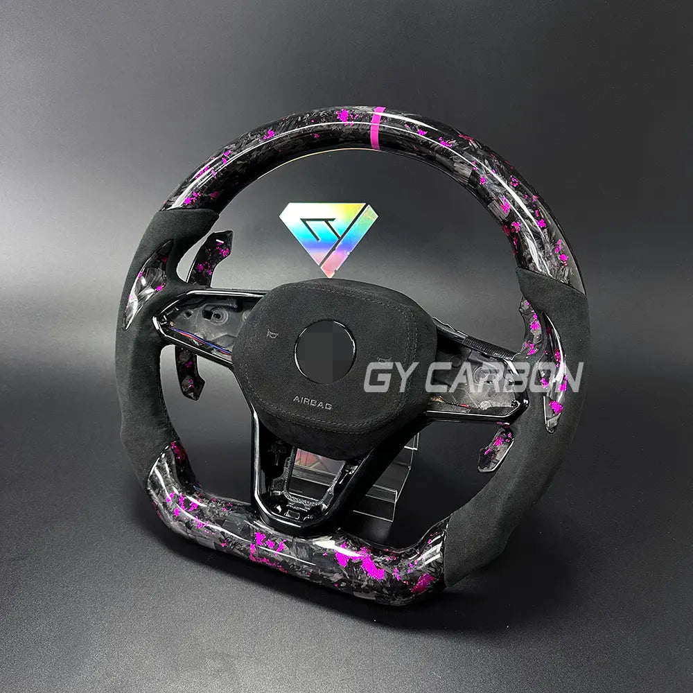 Custom Forged Carbon Steering Wheel Fit For VW Golf R GTI MK8/8.5