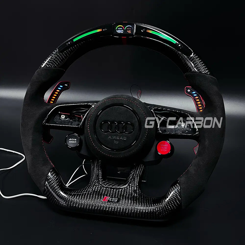 Custom LED Steering Wheel Fit For Audi A3 A4 A5 RS3 RS4 RS5 S3 S4 S5 S6