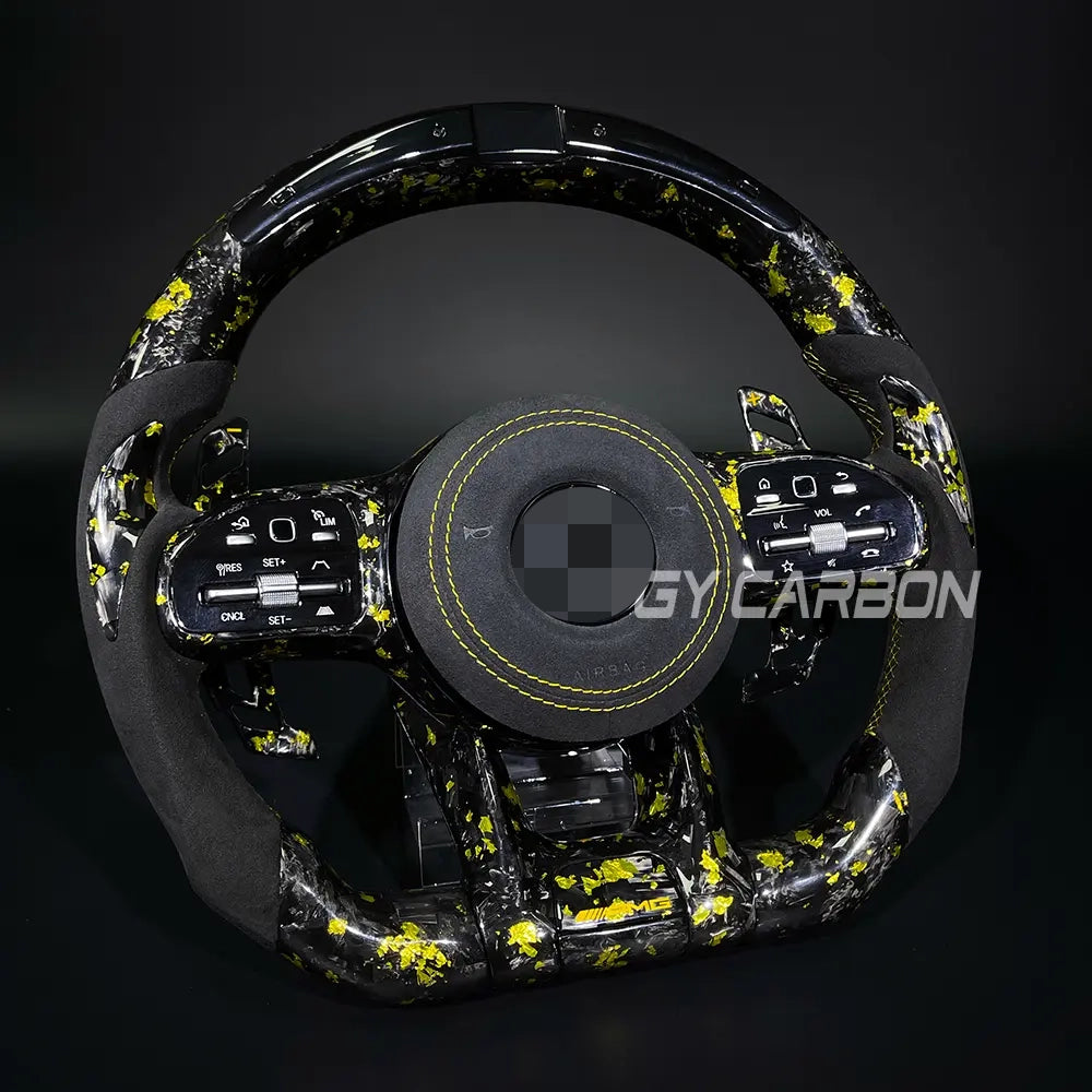 LED Steering Wheel For Mercedes Benz AMG C63 E63 GLA GLC GLE Upgrade