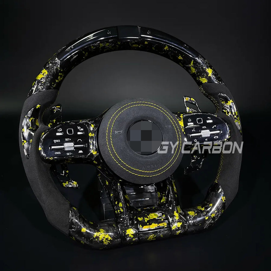 LED Steering Wheel For Mercedes Benz AMG C63 E63 GLA GLC GLE Upgrade