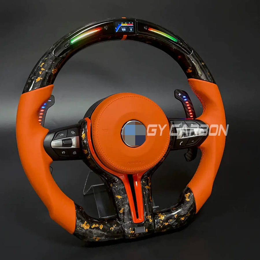 Custom Carbon Fiber LED Steering Wheel For BMW M2-M7 1-7 Series