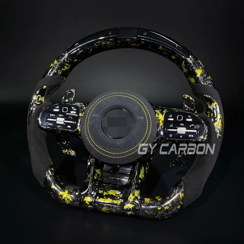 LED Steering Wheel For Mercedes Benz AMG C63 E63 GLA GLC GLE Upgrade