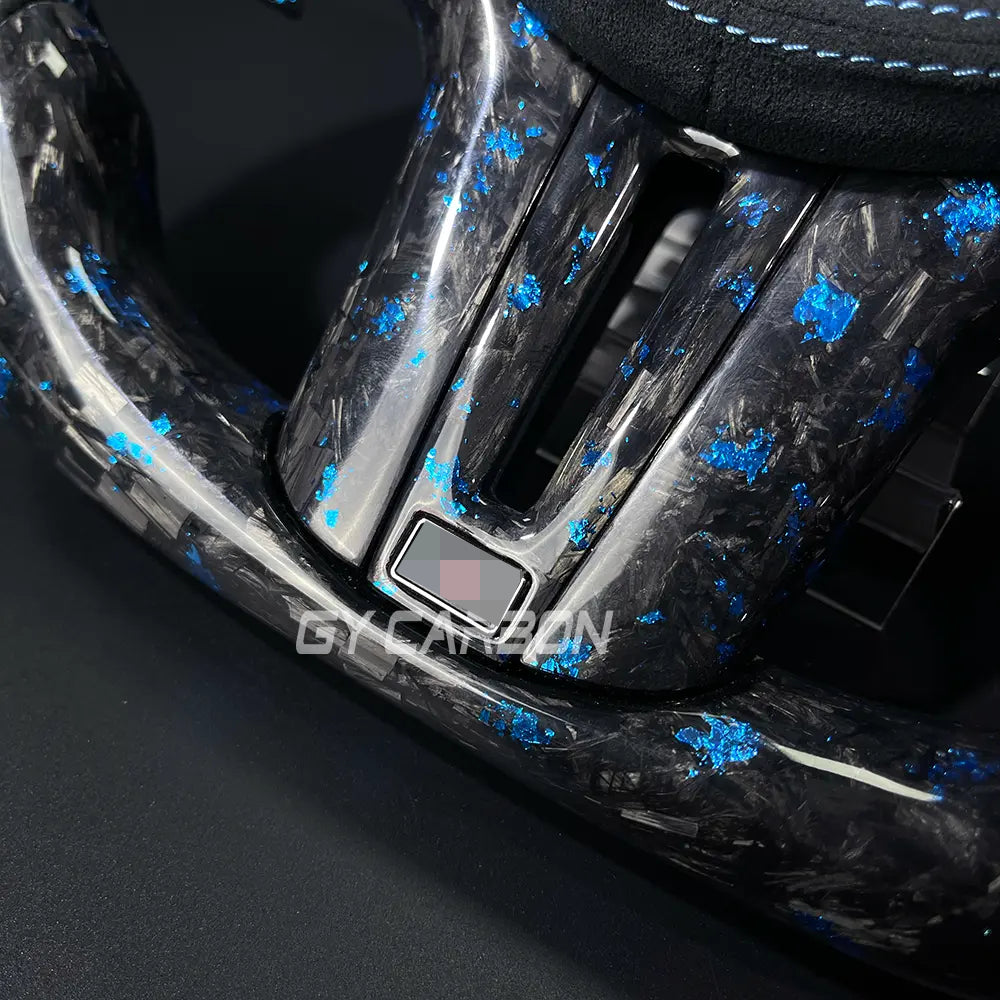 LED Forged Carbon Fiber Steering Wheel For BMW G Series