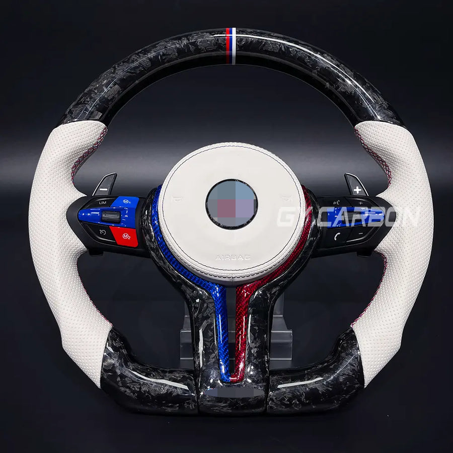 Custom Forged Carbon Fiber Steering Wheel For BMW M1-M7 1-7 Series Upgrade Plug and Play