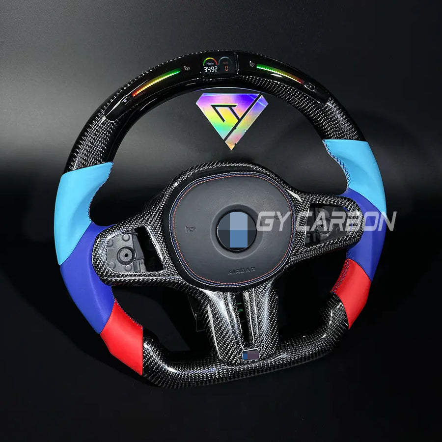 M-Color Leather LED Steering Wheel For BMW G Series