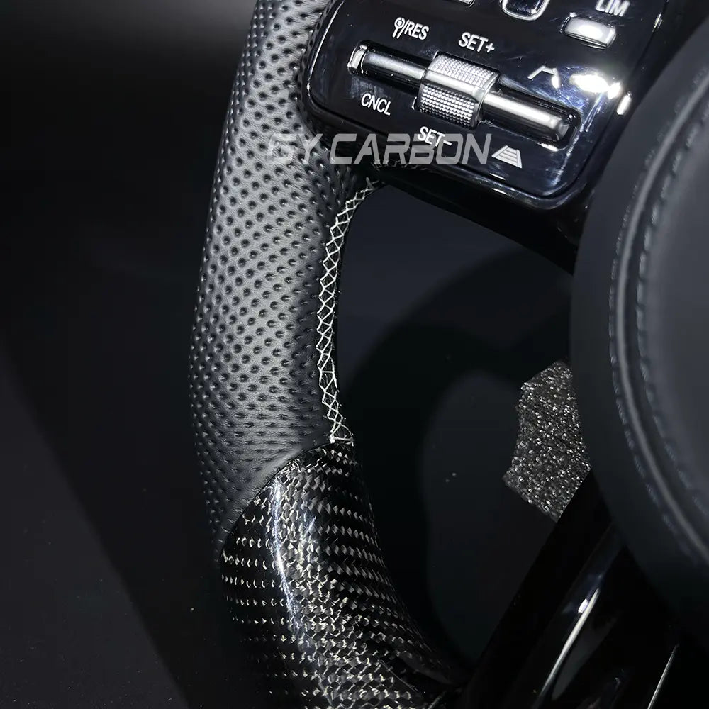 Carbon Fiber Steering Wheel For Mercedes Benz W204 W205 W166 W212 W220 W221 W222 C117 C43 C63 Old Upgrade New