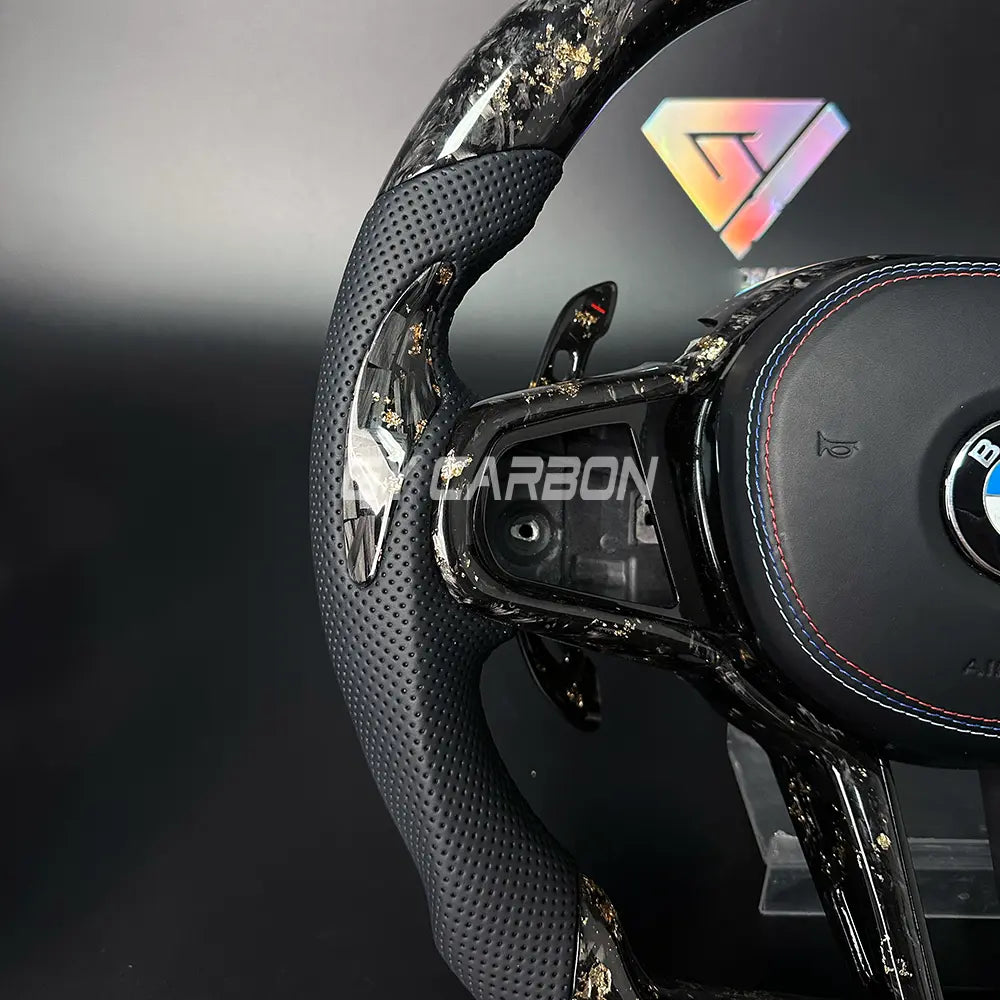 Forged Carbon Fiber LED Steering Wheel For BMW CS Series