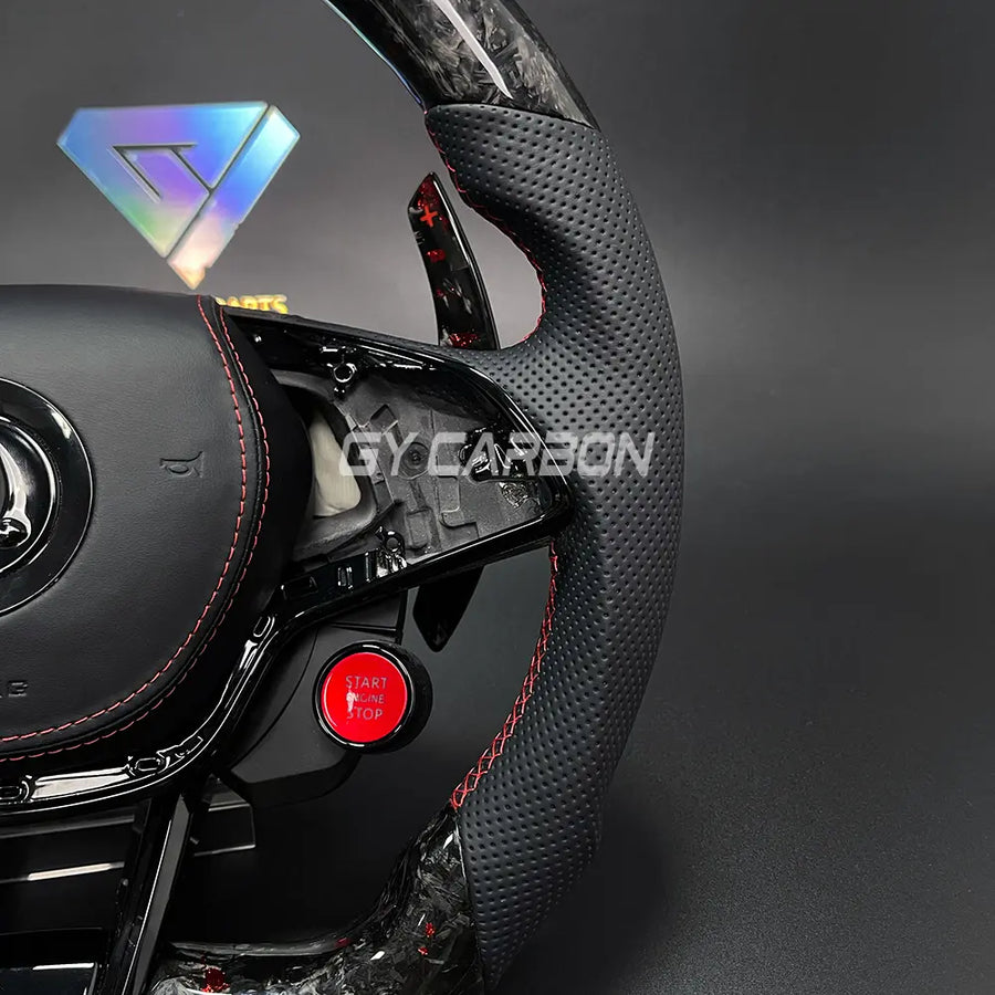 Custom Forged Carbon Fiber Steering Wheel For Skoda VRS