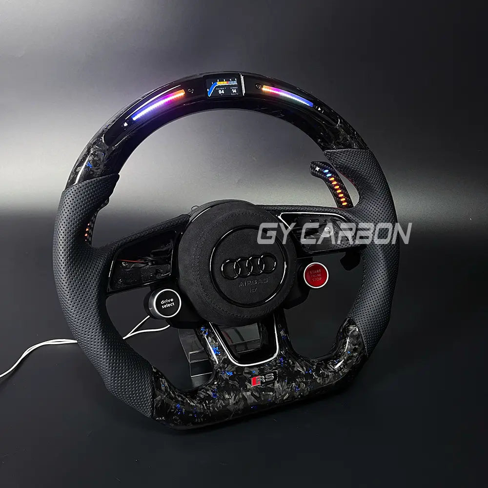 LED Steering Wheel Fit For Audi RS3 RS4 RS5 S3 S4 S5 A3 A4 A5 2016-2022
