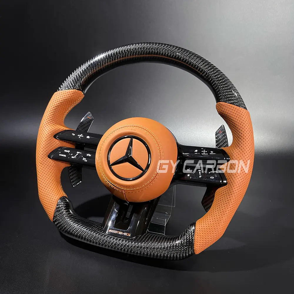 Carbon Fiber Steering Wheel AMG C63 C63S E63 A C E CL GL