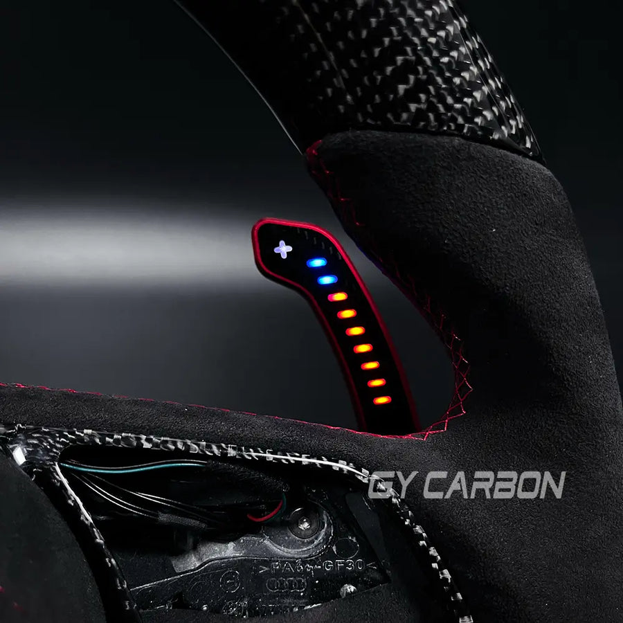Custom LED Steering Wheel Fit For Audi A3 A4 A5 RS3 RS4 RS5 S3 S4 S5 S6