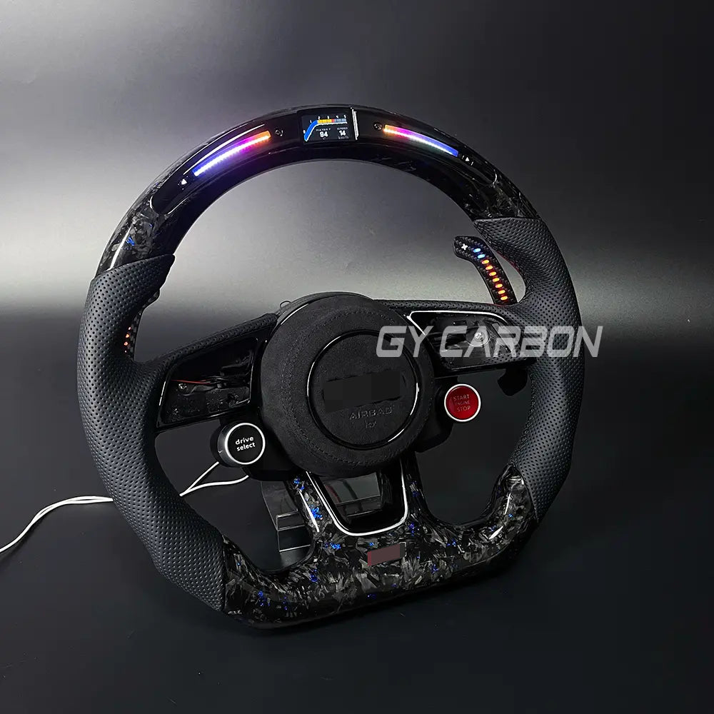 LED Steering Wheel Fit For Audi RS3 RS4 RS5 S3 S4 S5 A3 A4 A5 2016-2022