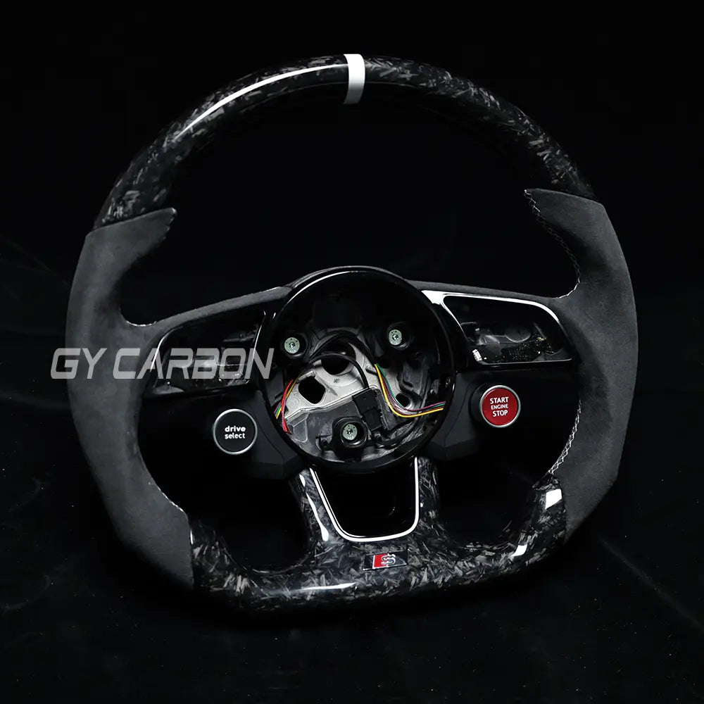 Forged Carbon Fiber Steering Wheel Fit For Audi A 3 A4 A5 RS3-RS5
